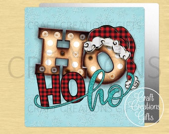 CRAFT SIGN Ho Ho Ho Christmas, Crafts  Tiered Tray Decor Wreaths