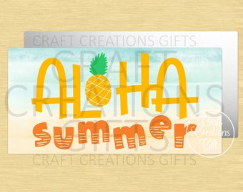 METAL SIGN Aloha Summer Wreaths Crafts Tiered Tray Decor Miniatures