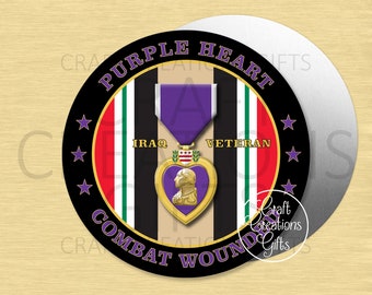 CRAFT SIGN Iraq Veteran Purple Heart Combat Wounded Military Crafts Wreaths