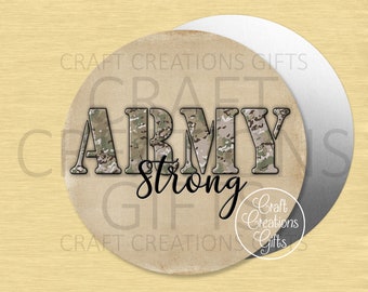 CRAFT SIGN Army Strong Military Family Round Crafts Miniatures Wreaths