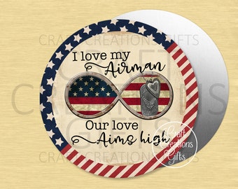 CRAFT SIGN I Love My Airman Our Love Aims High Military Crafts Wreaths