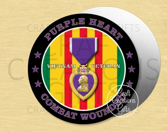 CRAFT SIGN Vietnam Veteran Purple Heart Combat Wounded Military Crafts Wreaths