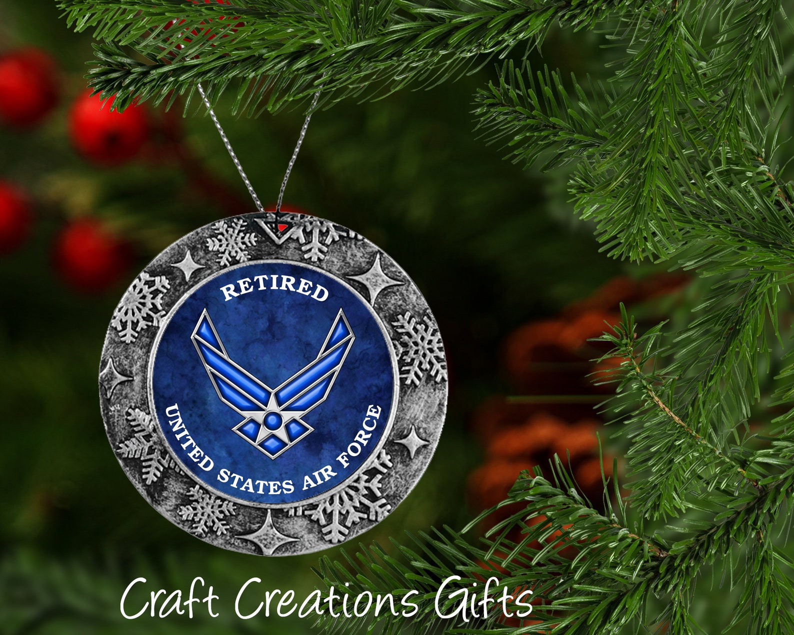 CHRISTMAS ORNAMENT Military Air Force Retired Etsy