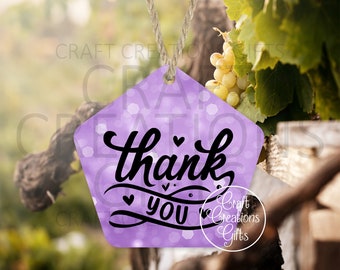 BOTTLE GIFT TAG Thank You, Wine Decanter Champagne Gift Tag