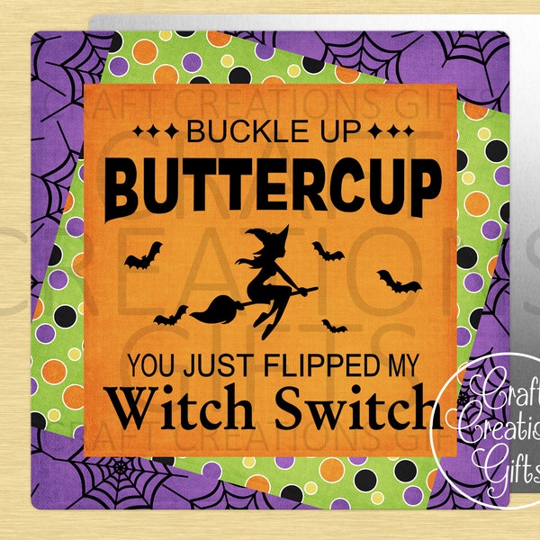 CRAFT SIGN Buckle Up Buttercup You Just Flipped My Witch Switch, Fall Halloween Crafts Decor Wreaths