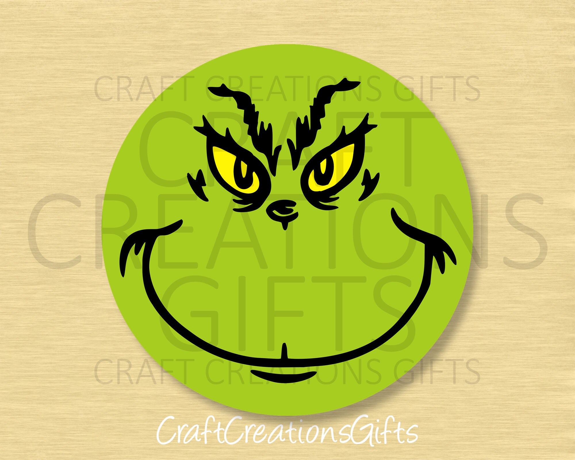METAL WREATH SIGN Green Grinch Face, Wreaths Crafts Christmas