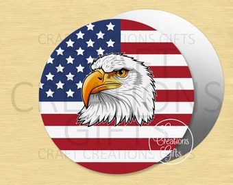 CRAFT SIGN Eagle Head Flag American Patriotic Crafts Decor Wreaths