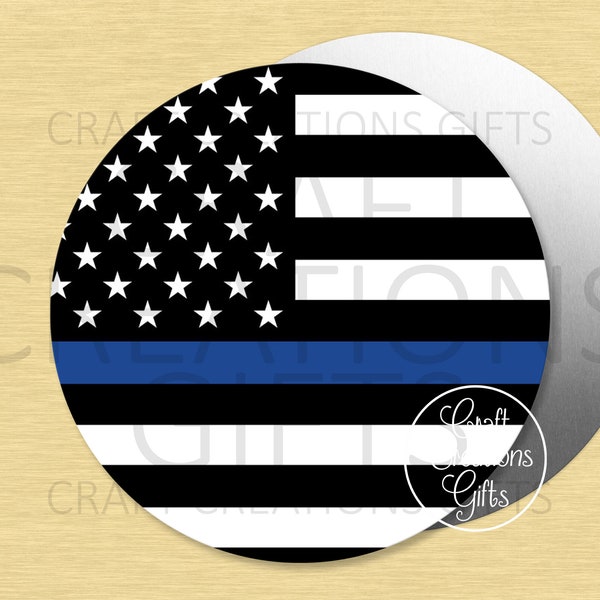 CRAFT SIGN Thin Blue Line Police Flag Wreaths Crafts Tiered Tray Decor