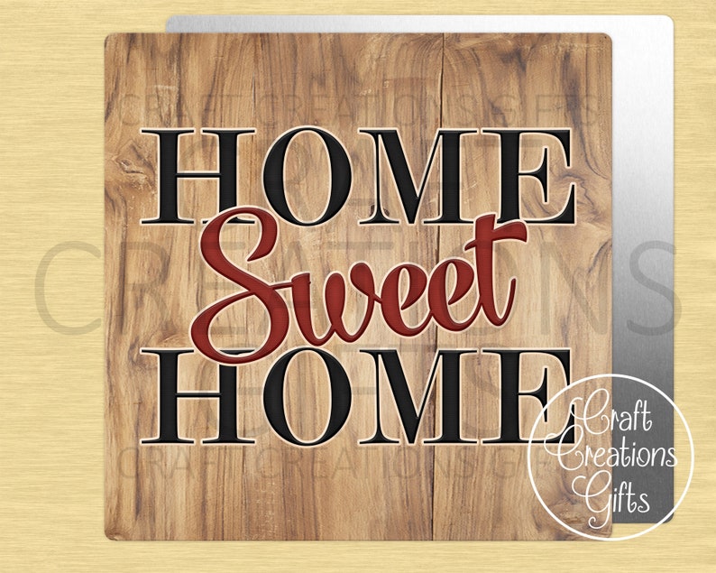 CRAFT SIGN Home Sweet Home Crafts Tiered Tray Displays Wreaths image 1