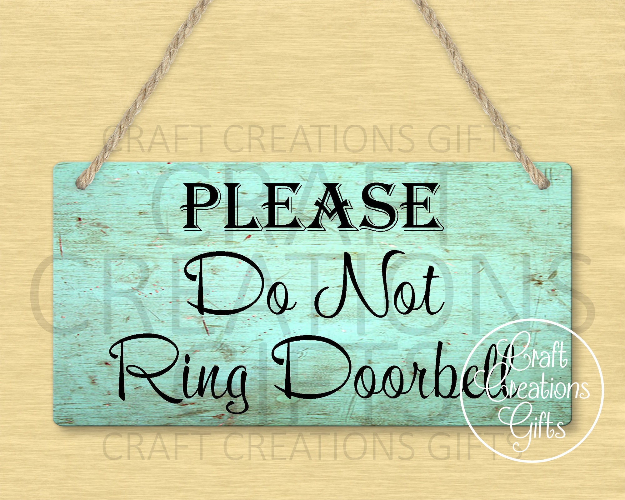METAL SIGN Please Do Not Ring Doorbell | Etsy