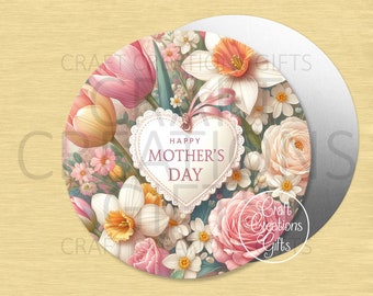 CRAFT SIGN Happy Mothers Day Floral Wreaths Crafts Tiered Tray Signs