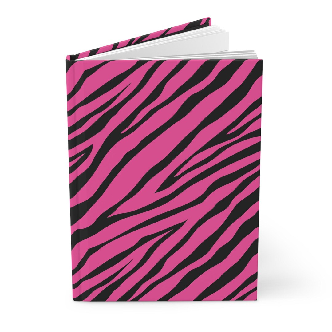 Hot Pink Zebra Stripe Hardcover Journal Notebook - Etsy