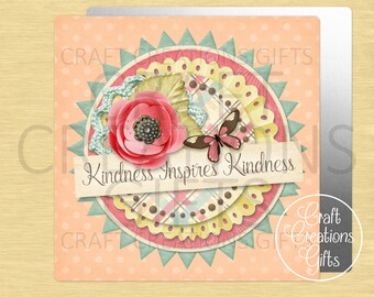 CRAFT SIGN Kindness Inspires Kindness, Crafts Tiered Tray Decor Wreaths