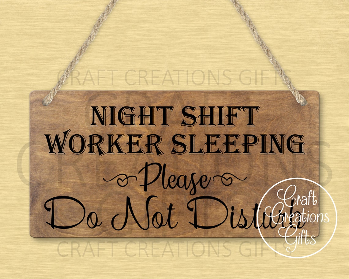 METAL SIGN Night Shift Worker Sleeping Please Do Not Disturb Etsy