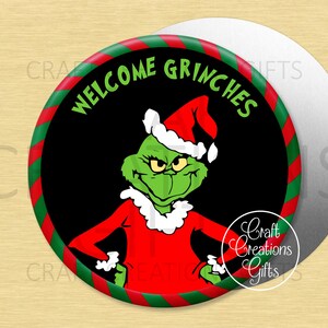 MINI SIGN Welcome Grinches Christmas Tiered Tray Miniatures Craft Projects Home Decor imagen 2
