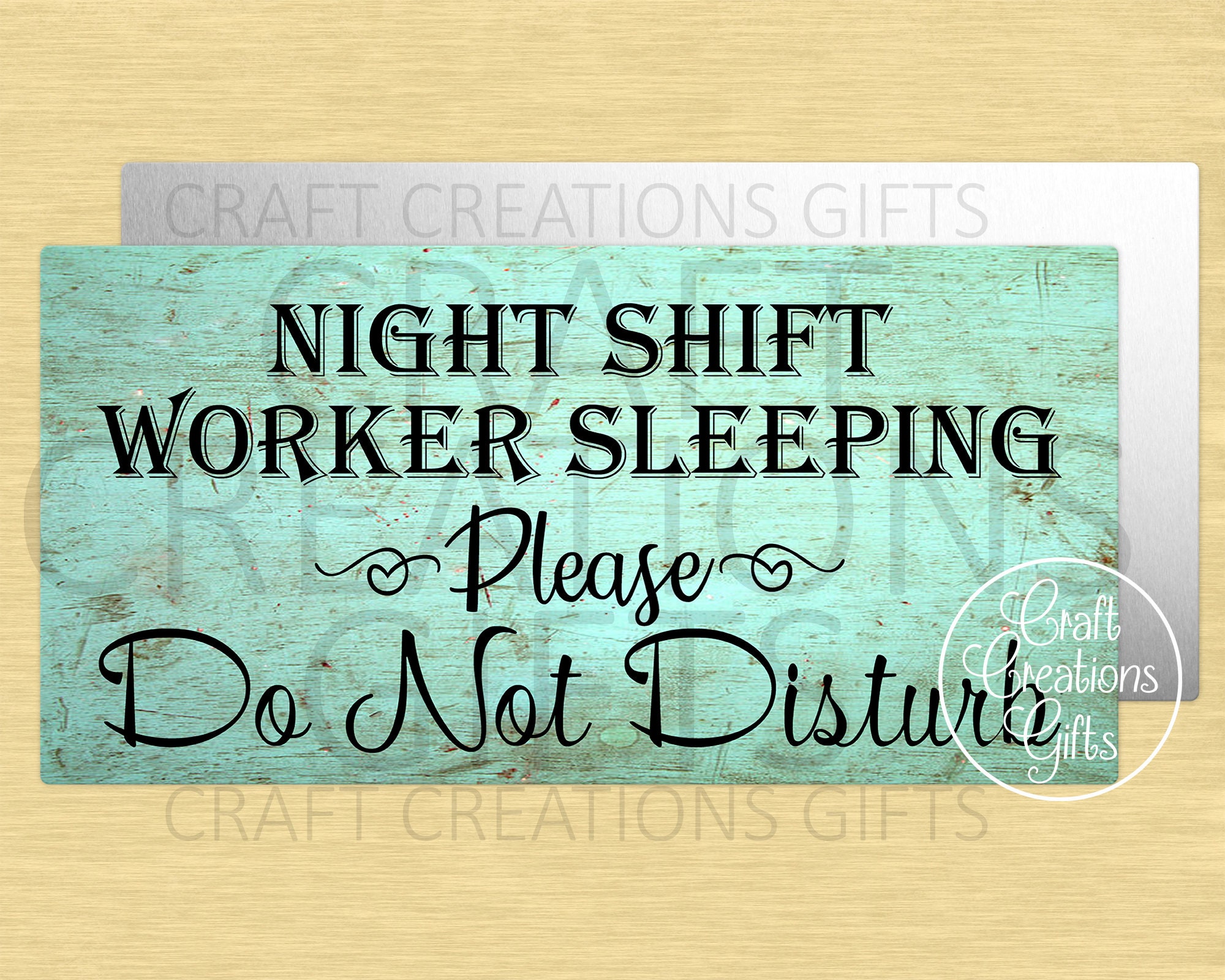 Night Shift Worker Sleeping Novelty Sign | Indoor/Outdoor | Funny Home  Decor for Garages, Bedroom, Offices | SignMission Decoration