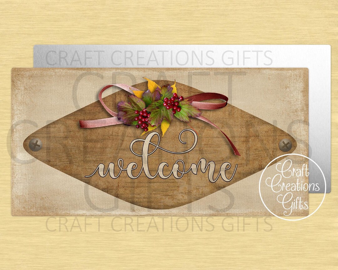 MINI SIGN Welcome Wood-look Home Decor Miniatures Crafts - Etsy