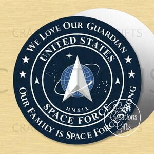 SMALL SIGN We Love Our Guardian Our Family Is Space Force Strong Military Tiered Trays Miniatures Craft Projects Home Decor