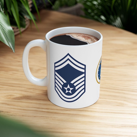 RANK MUG Senior Master Sergeant Air Force E8 Military Promotion Retirement