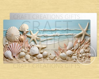MINI SIGN Seashells Beach Crafts Mini Wall Art Ocean Theme Crafts Tiered Tray Decor Miniatures