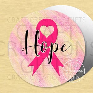 WREATH SIGN Hope Breast Cancer Awareness Pink Ribbon Tiered Tray Craft Projects Home Decor