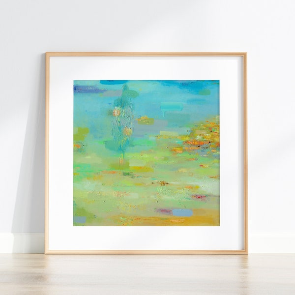 Abstract Art Print, Painting, Beach Print, Giclee Print, sea Wall Art print, ocean, landscape painting, turquoise cyan, Beach and Sea