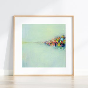 Abstract art print, Giclee Print, original abstract painting ,Abstract Landscape print, print wall art, Art gift, square print 10x10 12x12 image 1