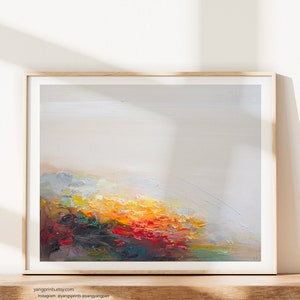 Giclée fine art print of abstract Landscape painting signed by artist / wall art print / Gaze at Shore, art gift, home gift, image 1