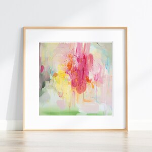 Abstrakter Giclée-Druck: Pinke Wolken &#39;Hot Air&#39;