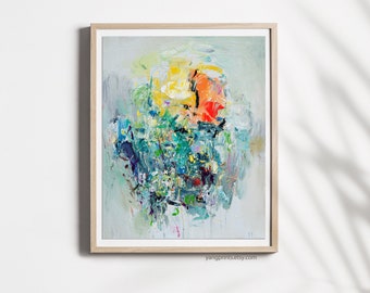 Abstract Giclée Art Print: Colorful Home Decor, Signed 'SunMay'