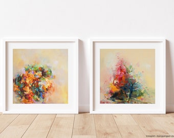 Art Prints Set,Giclee, abstract painting, artist gift, wall art, Home Decor