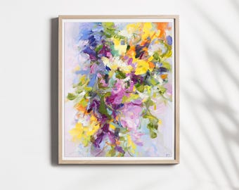 Giclele art print, Sunny Flower, home gift, painting, wall art,
