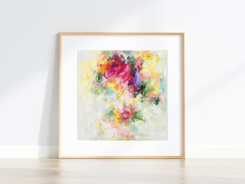 art print, giclee print, abstract art, garden print, flora print, wall art print, floral art, artwork gift, fine art print, painting print, image 1