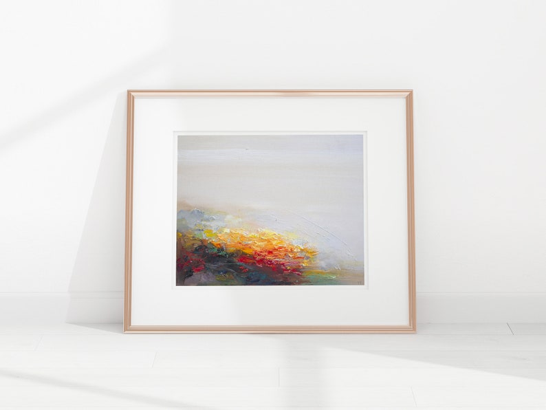 Giclée fine art print of abstract Landscape painting signed by artist / wall art print / Gaze at Shore, art gift, home gift, image 3