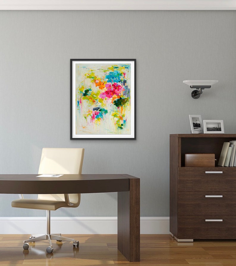 Abstract art giclée prints signed by artist, Floral art Print, Wall Art print, Garden print, colourful art, artwork gift, home gift, image 5