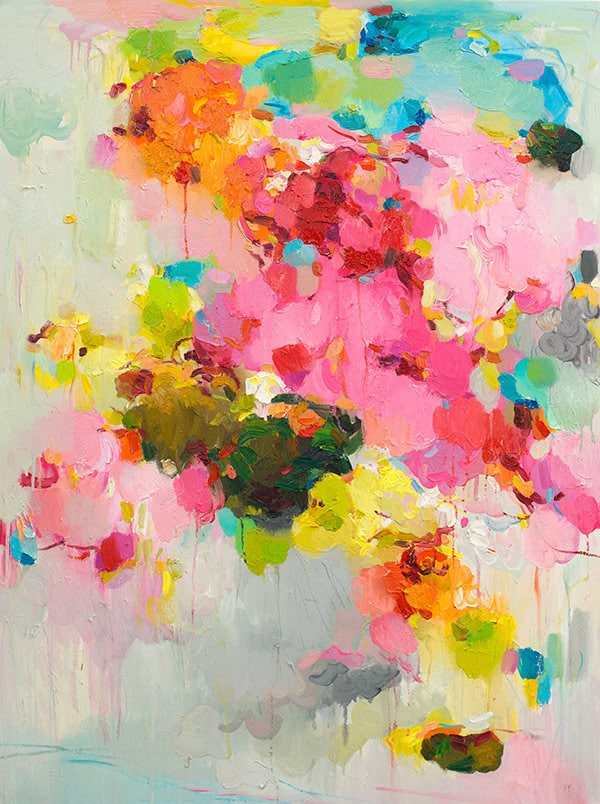 Giclée art print of Abstract painting signed by artist, pink, abstract prints, cloud landscape print, Wall Art prints, art gift, artwork,