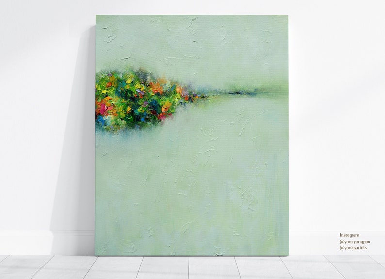 Canvas Print, Abstract Landscape Painting 20, wall art, home decor, art gift image 2