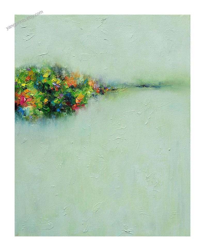 Canvas Print, Abstract Landscape Painting 20, wall art, home decor, art gift image 3