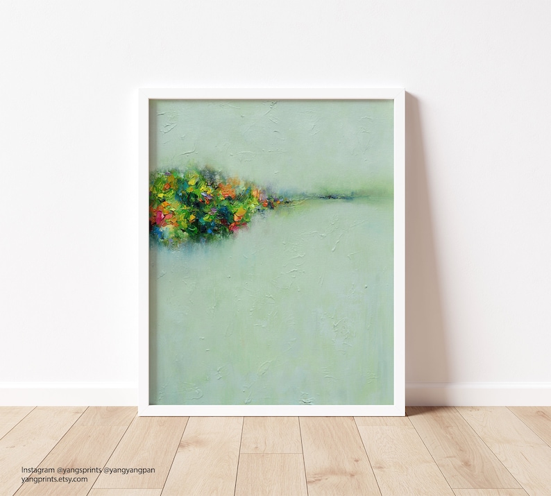 Canvas Print, Abstract Landscape Painting 20, wall art, home decor, art gift image 1