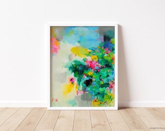 Giclée Prints Abstract wall art Landscape painting signed by artist, home decor gift, original wall art print Lake Ontario