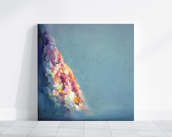 canvas wall art print- abstract landscape painting print- sea print, art gift- giclee print, teal- artwork print- abstract landscape 79-