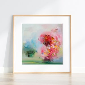 Abstract Art Print, Abstract Painting, landscape Print , Giclee Print , Abstract Wall Art, Fine Art print Moving On10x10 12x12 16x16 image 1