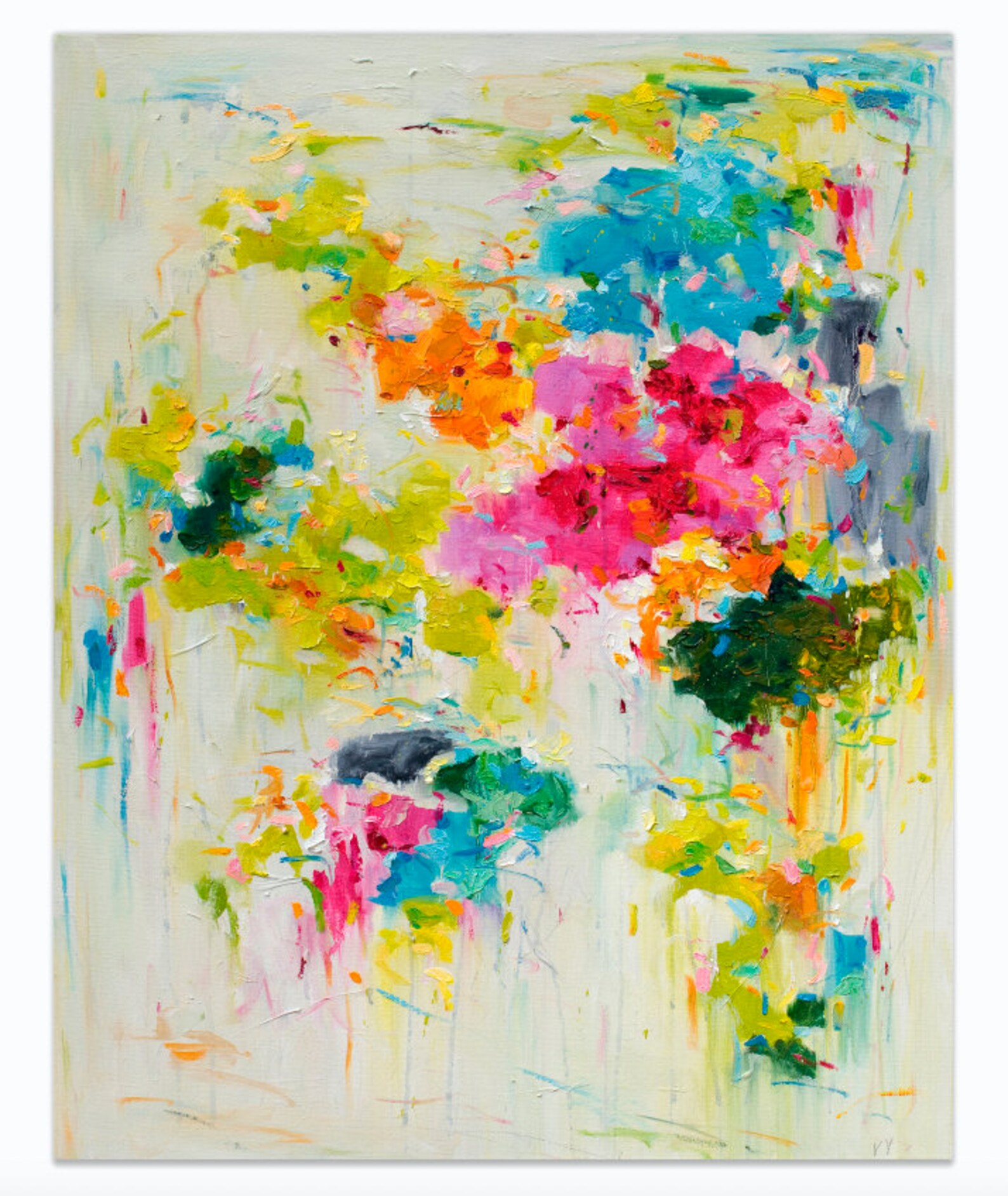 Abstract art print Abstract floral print Fine Art Print Etsy