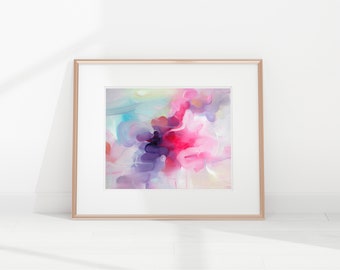 Abstract Art Print signed by artist, Abstract Painting, Giclee Print, Wall Art print, artwork gift, Morning Ray Print, fine art print