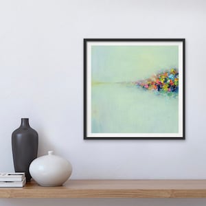 Abstract art print, Giclee Print, original abstract painting ,Abstract Landscape print, print wall art, Art gift, square print 10x10 12x12 image 5