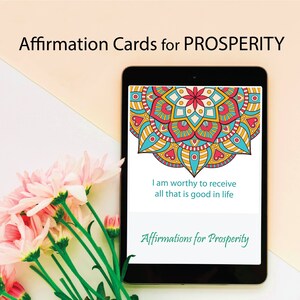 Tarjetas de afirmación de prosperidad: imprimibles y digitales / por Aretta Swanson