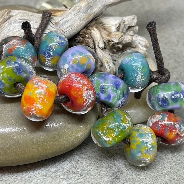 Cremation Ash Glass Beads - 1, 3, 6, or 12 | | Pet Memorial Ash Beads | Cremation Keepsake Jewelry | Lampwork Beads