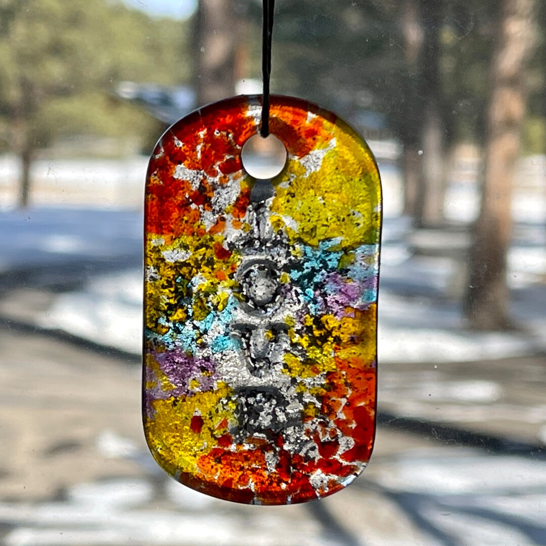 Cremation Ash Rainbow LOVE Suncatcher Pet Memorial Glass Glass Ash