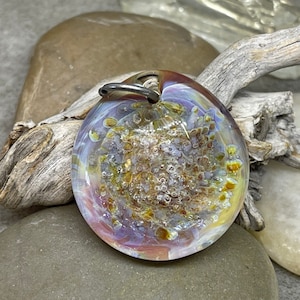 Glass Cremation Pendant | Cremation Jewelry | Pet Memorial Glass | Glass Ash keepsake | Lampwork