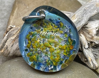 Glass Cremation Pendant | Pet Memorial Glass | Glass Ash keepsake | Lampwork